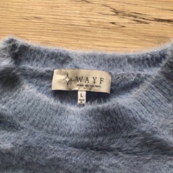 Wayf Light Blue Crew Neck Sweater - Picture 4 of 9